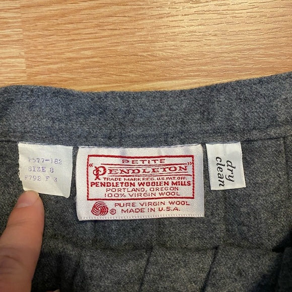Pendleton 100% wool gray vintage skirt - Picture 2 of 4
